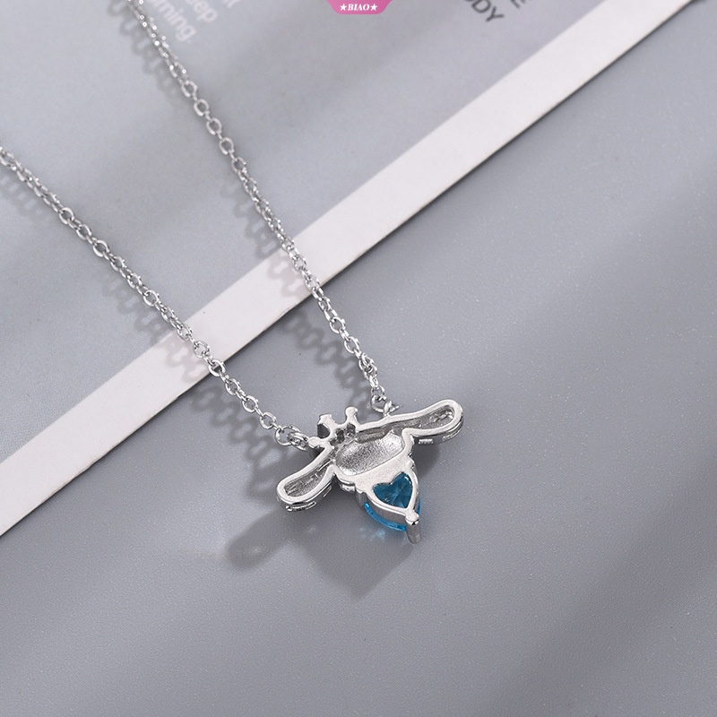Vòng cổ Mặt Hình Cinnamoroll Aquamarine Trái Tim Thông Minh Ngọt Ngào Thời Trang Cho Nữ