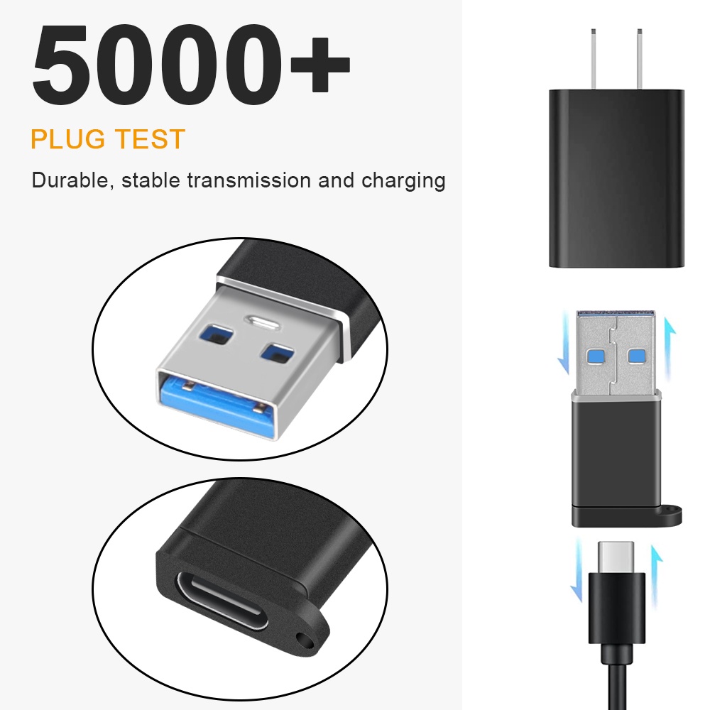 Bộ Chuyển Đổi Sạc Nhanh USB 3.0 TYPE C Có Móc Khóa Bằng Kim Loại Cho Điện Thoại Android / Laptop