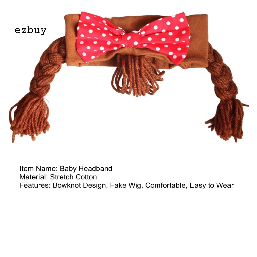 Cài Tóc Đính Nơ Giả Thắt Bím Dễ Thương Cho Bé Gái