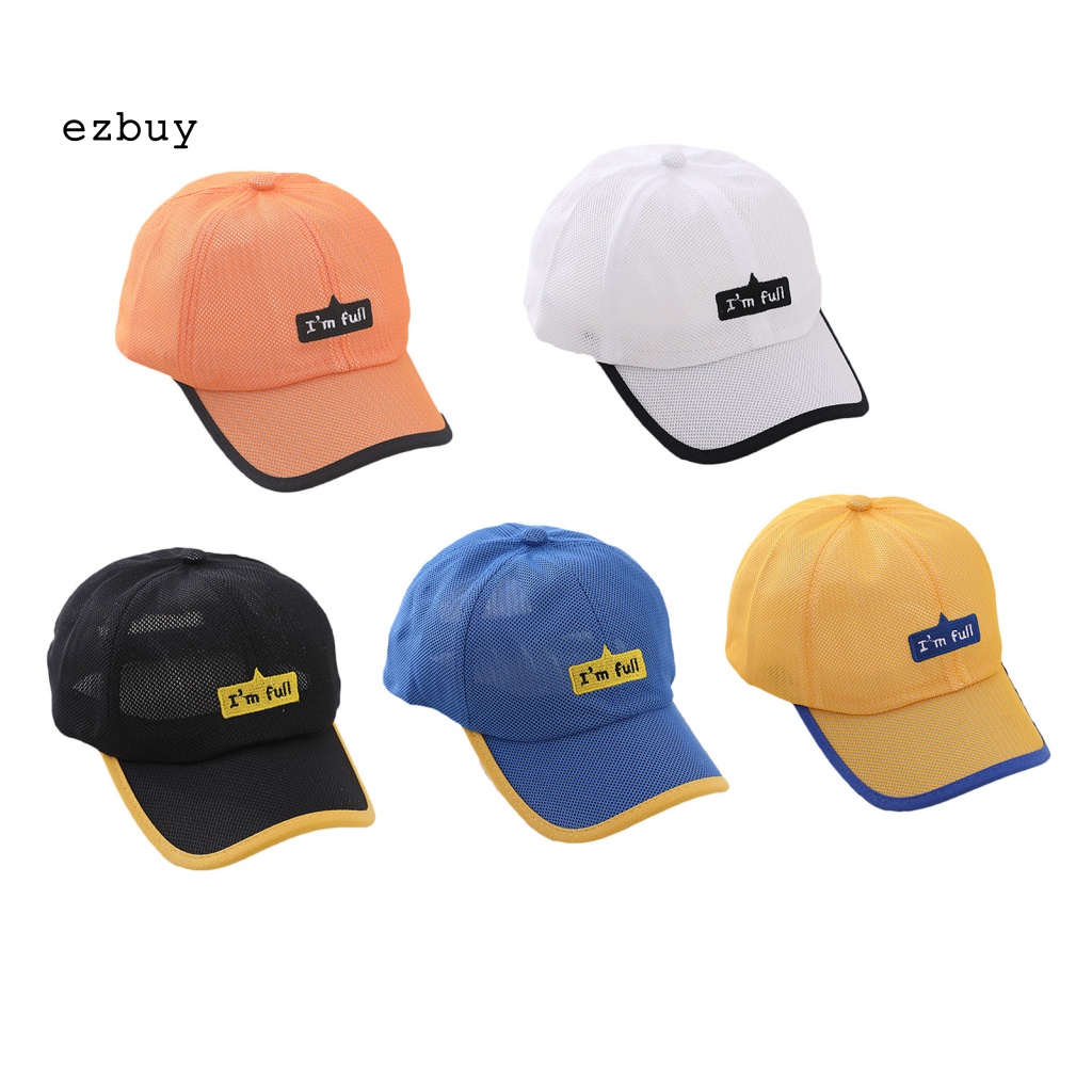 [EY] Mũ Lưỡi Trai Thoáng Khí Có Lỗ Thông Hơi Họa Tiết Kẻ Sọc Cho Bé Gái