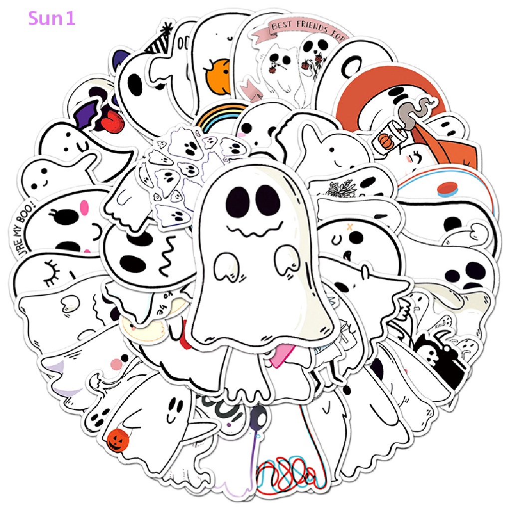Set 50 Sticker Dán Trang Trí Sổ Tay Chủ Đề Halloween
