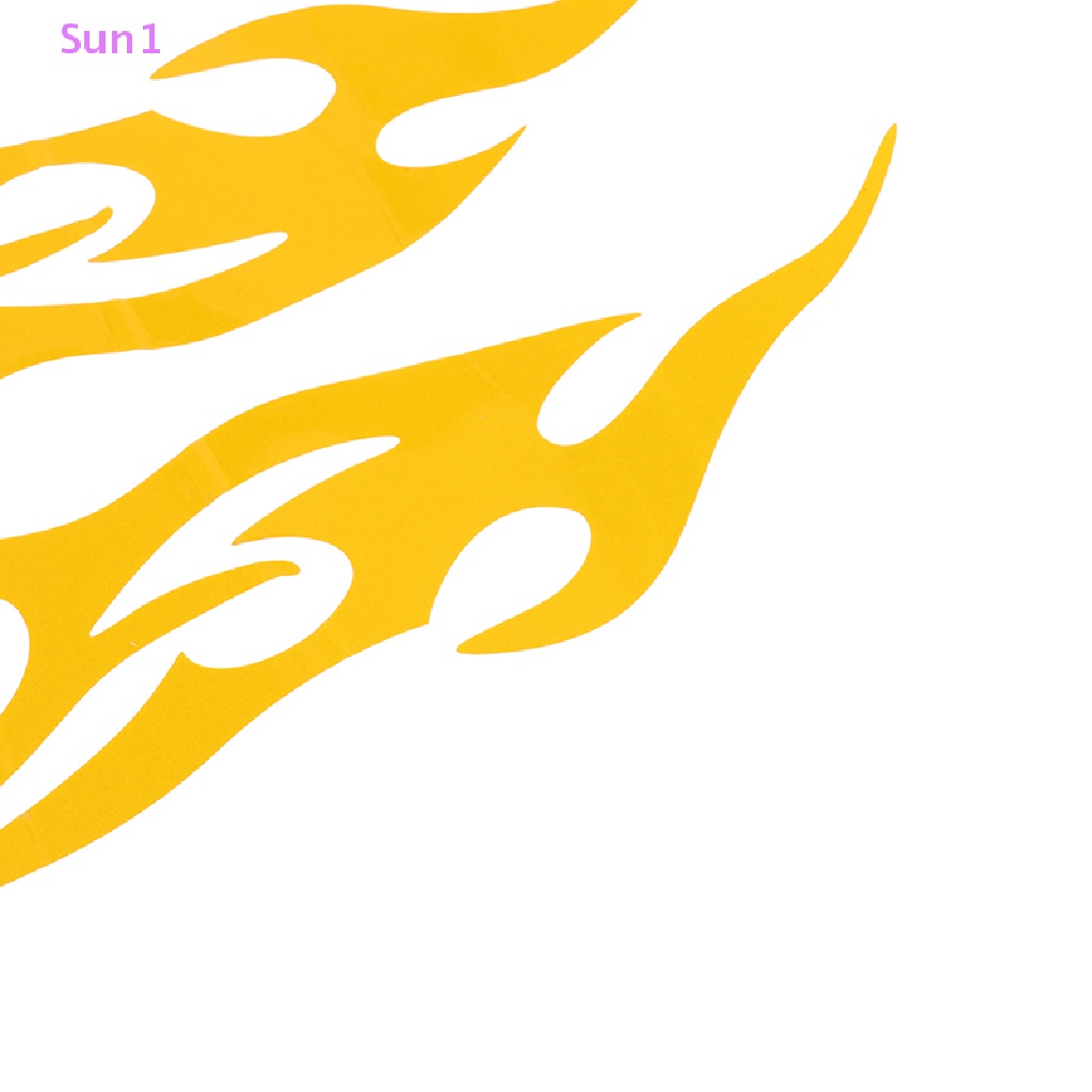 Bộ 2 Miếng Dán Phản Quang 40cm In Hình Ngọn Lửa Cho Xe Hơi