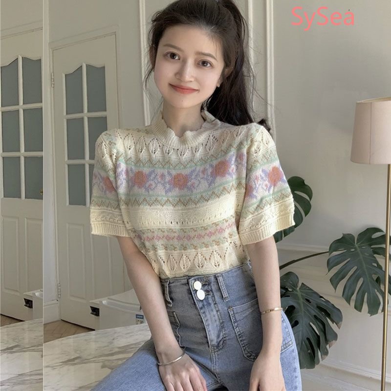 Áo Dệt Kim Thời Trang Mùa Hè Pháp Dành Cho Nữ