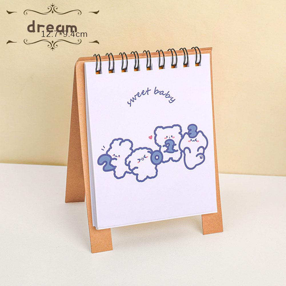 【DREAMLIFE】Memo Calendar Calendar Mini Calendar 2023 Daily Weekly Schedule Desk Calendar