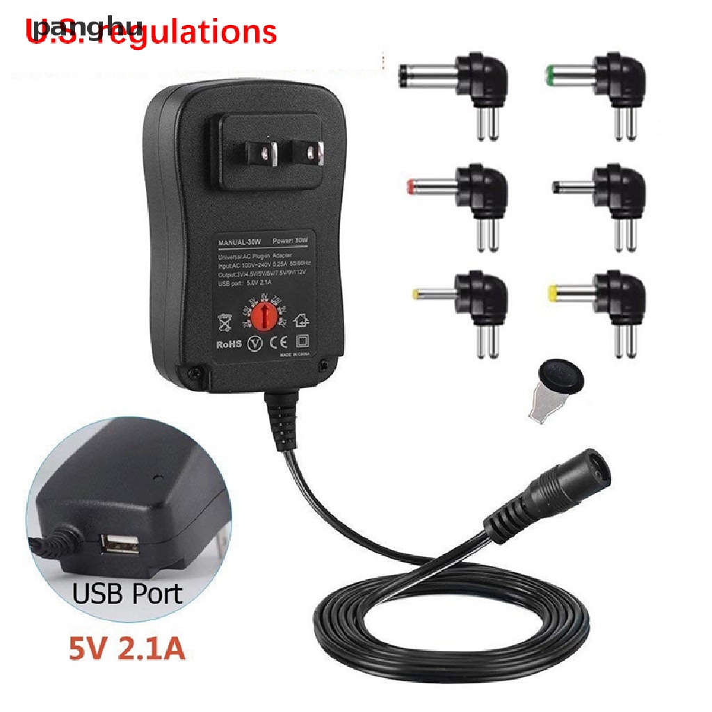 1 Bộ Chuyển Đổi Nguồn Điện al 3-12V2A Led Có Thể Điều Chỉnh Kèm Sạc Tiện Dụng