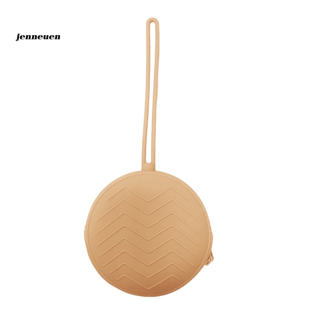 Jen Ví Đựng Tiền Xu Bằng Silicon Mịn Có Khóa Kéo Và Dây Đeo Nhỏ Gọn Màu Trơn Chống Thấm Nước Thay Đổi Hàng Ngày