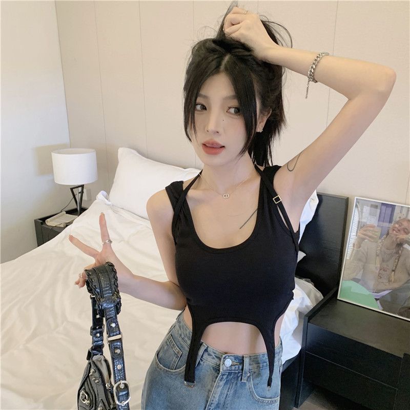 COZOK Áo Croptop Sát Nách Màu Trơn Quyến Rũ Hợp Thời Trang