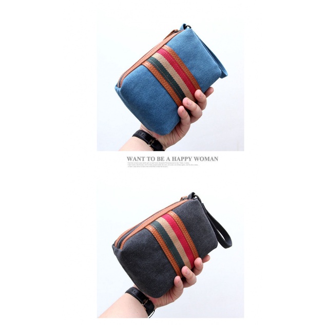 Ví Cầm Tay Chất Liệu Canvas Cho Nam