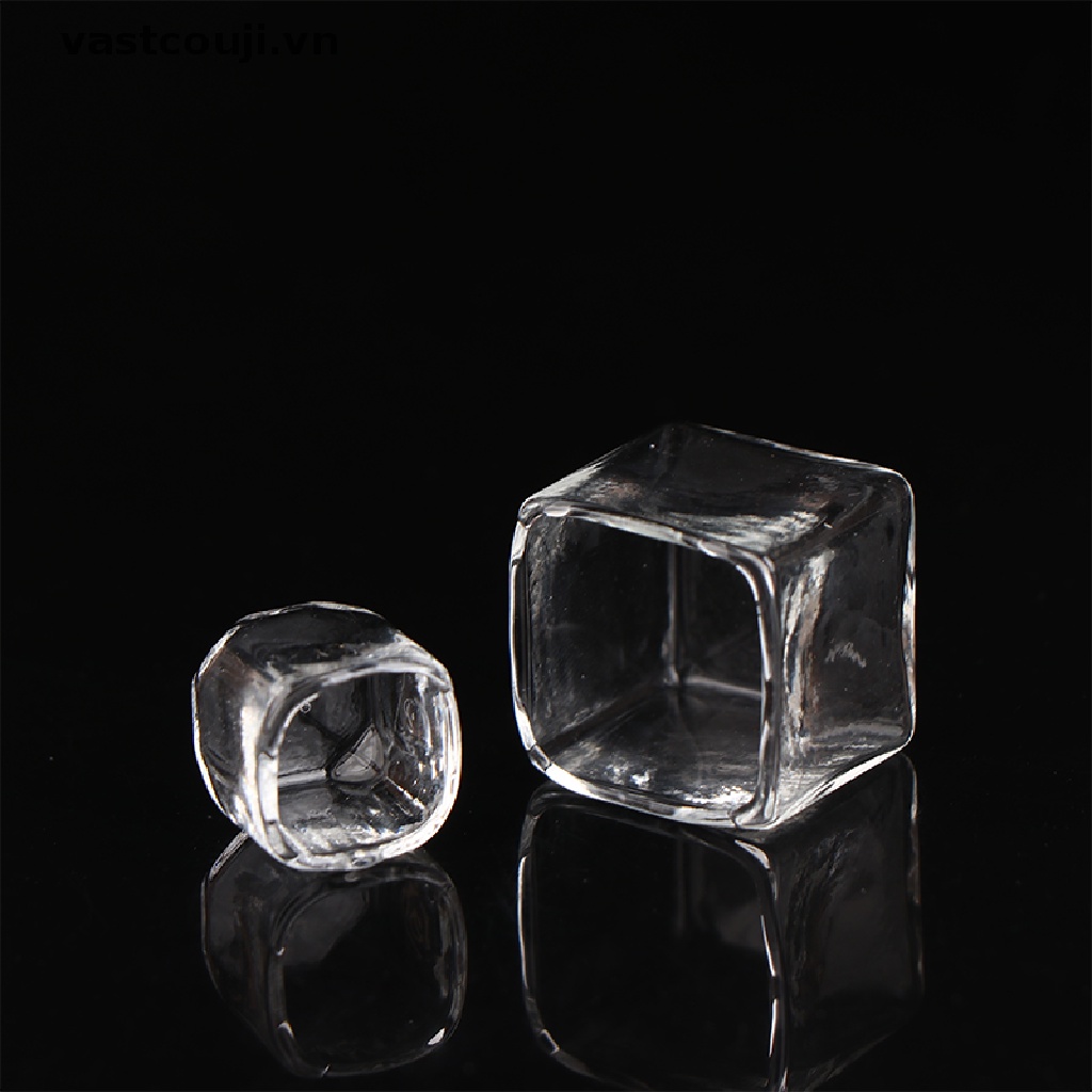 Mô Hình Nhà Búp Bê VASTJI Mini Mặt Kính Hình Vuông Bằng Thủy Tinh Sáng Tạo Dùng Trang Trí