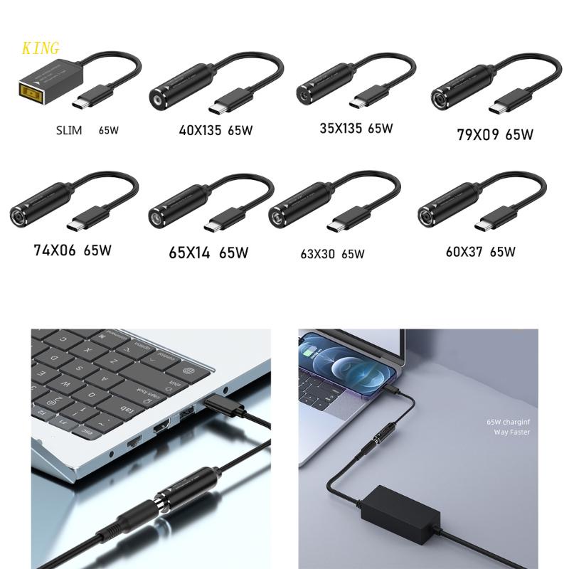 Cáp ChuyểN ĐổI DC Sang ĐầU CắM 65W, Hỗ Trợ 5V9V12V15V20V 2.25A Cho PC