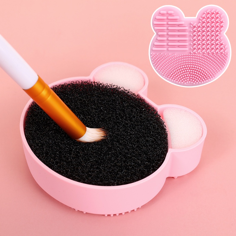 1 Hộp Vệ Sinh Cọ Trang Điểm Bằng Silicone