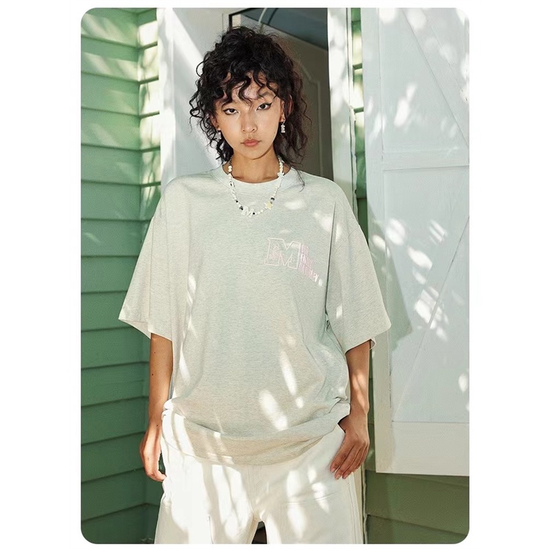 Áo Thun Tay Ngắn Dáng Rộng Phong Cách retro Mỹ Thời Trang Mùa Hè Cho Nam Và Nữ