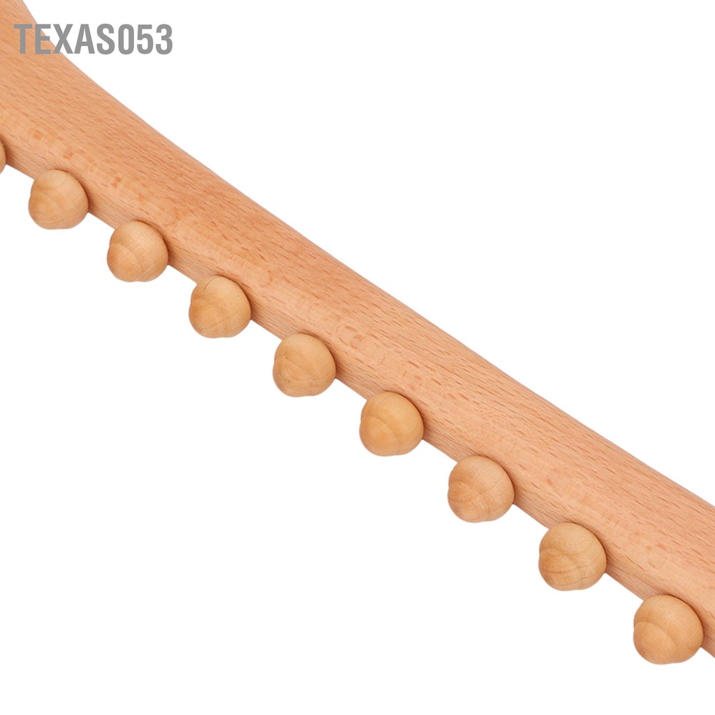 Texas053 Gỗ Cạo Dính 10 Hạt Giảm Mệt Mỏi Kinh Tuyến NẠO VÉT Massage Cơ Thể Gua Sha Dành Cho Vai Cổ Lưng Chân Tay