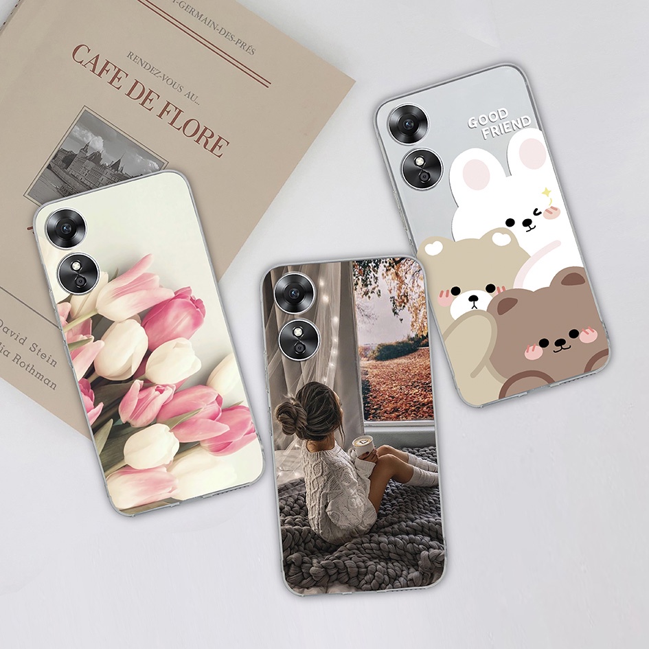 Ốp Điện Thoại Chống Sốc Họa Tiết Hoạt Hình Cho Oppo A17 A 17 2022 OppoA17 Capa CPH2477