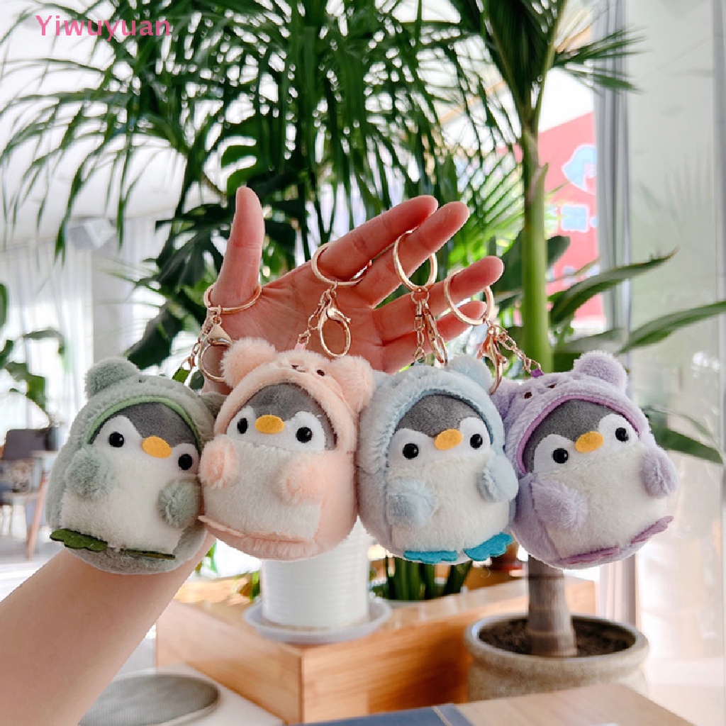< Yiwuyuan > Móc Khóa Hình Chim Cánh Cụt Nhồi Bông Dễ Thương Mới