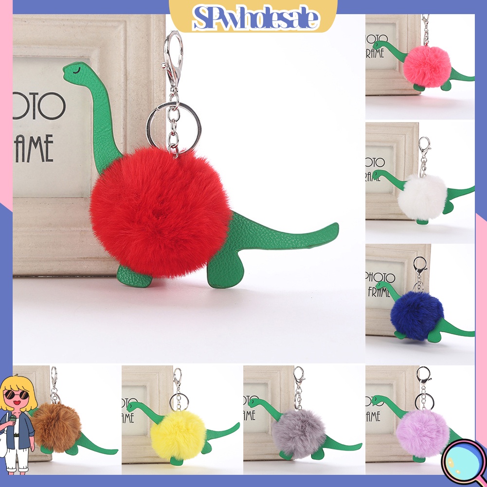 <SPwholesale> Móc Khóa Hình Khủng Long Có Bóng Lông Dễ Thương