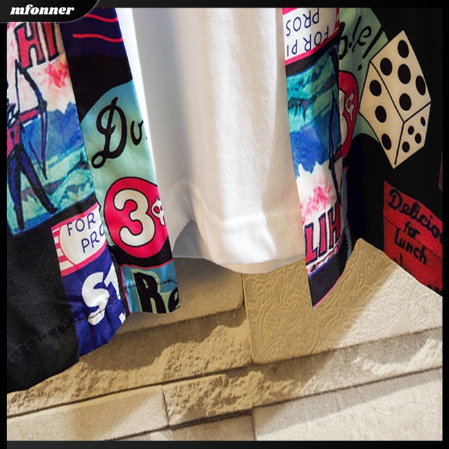 Áo Khoác Kimono Tay Lửng Dáng Rộng In Họa Tiết Cá Tính Dành Cho Nam Và Nữ