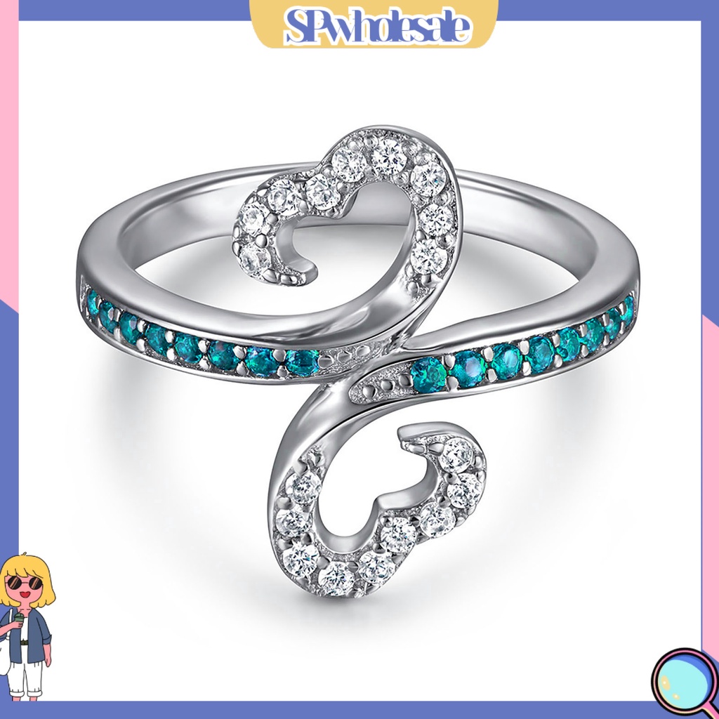 <SPwholesale> Set 2 Nhẫn Đeo Khớp Ngón Tay 8mm Đính Đá Thời Trang