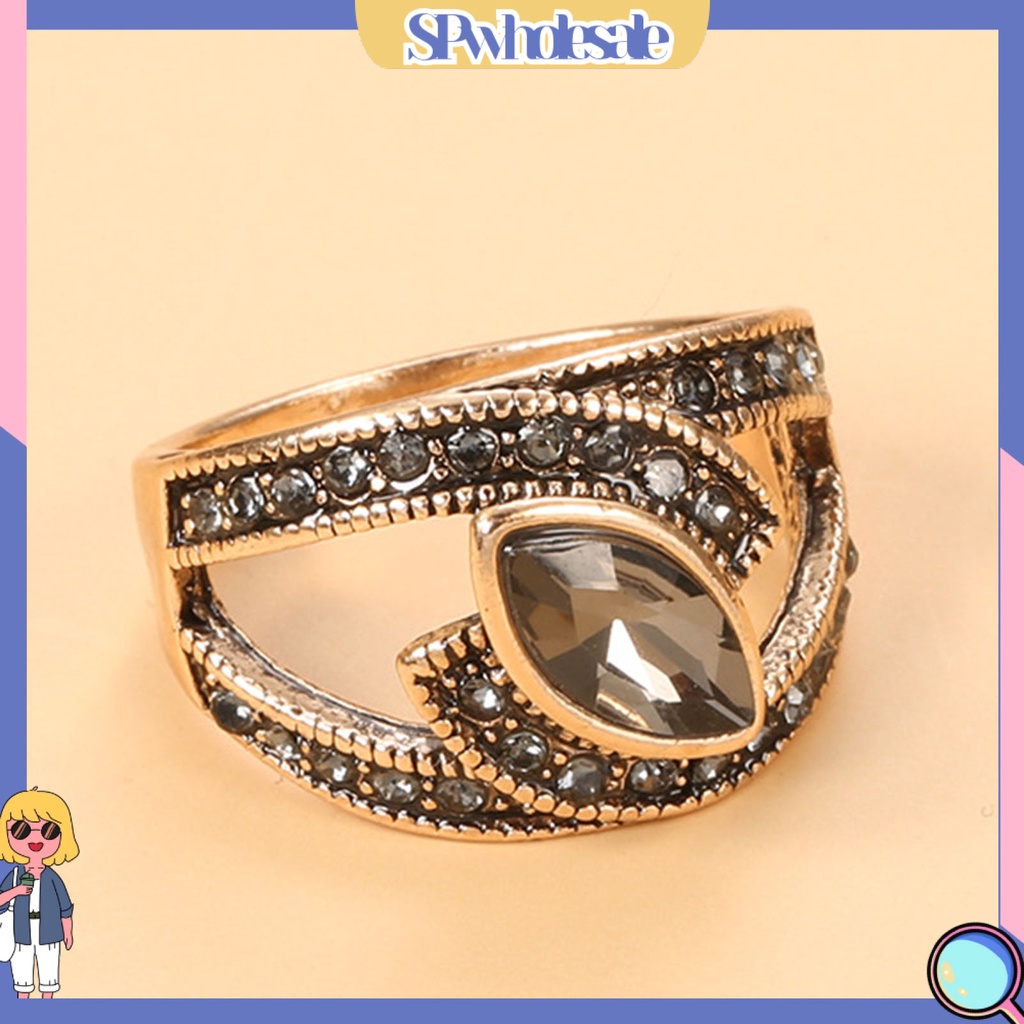 <SPwholesale> Nhẫn Đeo Khớp Ngón Tay Đính Đá Zircon Kiểu Vintage Cho Nữ