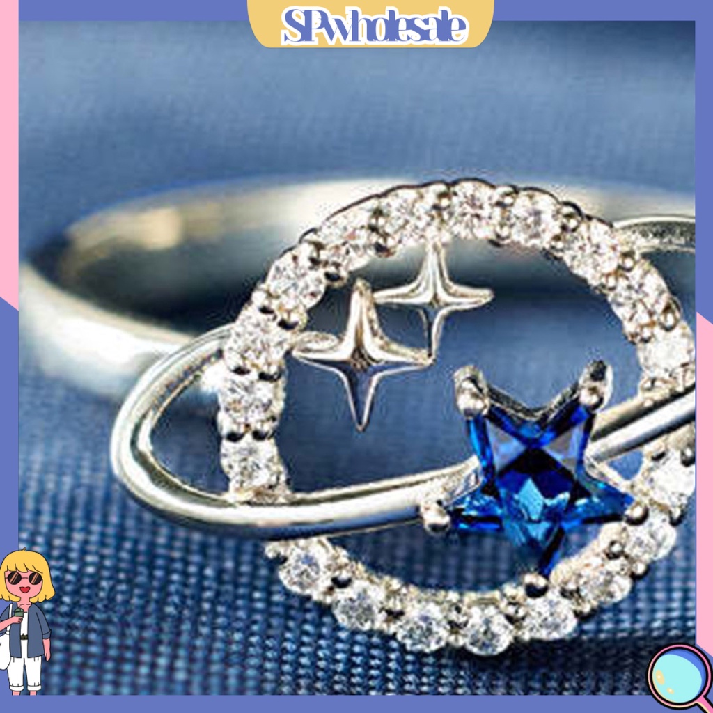 <SPwholesale> Nhẫn Cưới Mạ Điện Hình Hành Tinh Ngôi Sao Thời Trang Cho Nữ