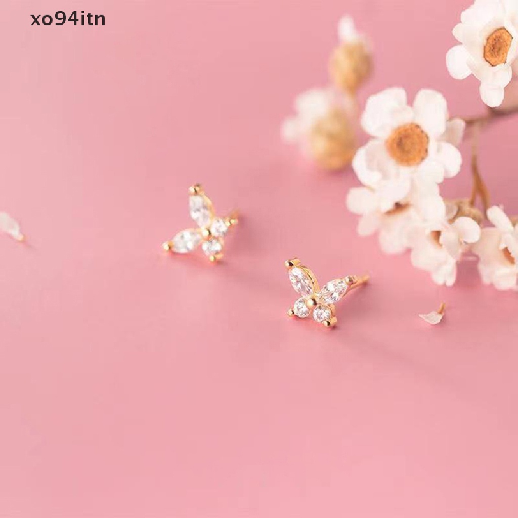 1 Đôi Khuyên Tai Hình Bướm Đính Đá Thời Trang