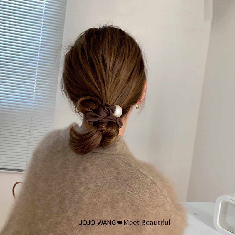 Dây Buộc Tóc Cao Su Co Giãn Tốt Thiết Kế Đơn Giản Thời Trang Cho Nữ