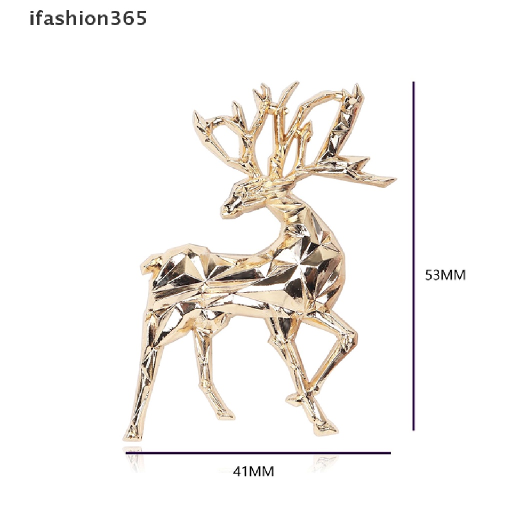 Ghim Cài Áo Hình Tuần Lộc Giáng Sinh Màu Vàng Dễ Thương Thời Trang ifashion365