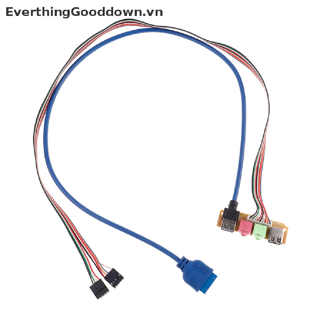 Everthinggooddown Cổng USB 2.0 + 3.0 Cho Máy Tính Dây Cáp Âm Thanh 70cm vn
