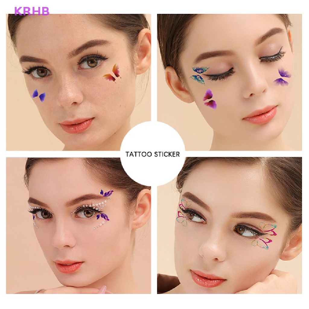 Hình Xăm Dán Trang Trí Cơ Thể Kiểu Bướm Chống Nước KRHB Mới