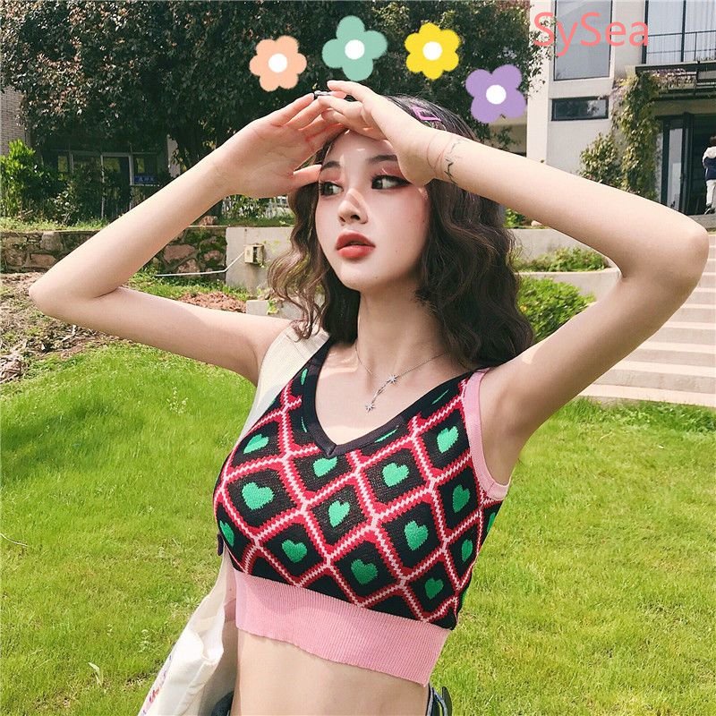 Áo Croptop Dệt Kim Sát Nách Thời Trang Mùa Hè Cho Nữ