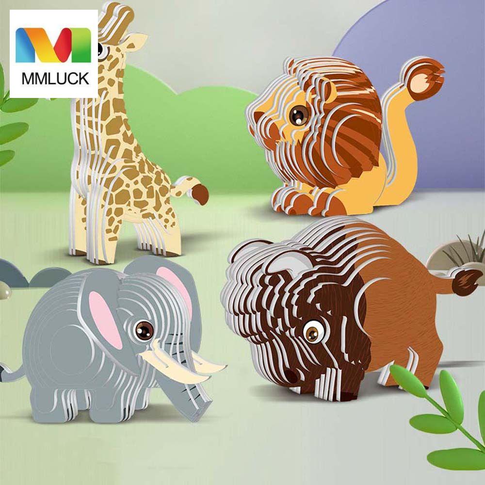 Bộ Đồ Chơi Xếp Hình Động Vật 3D Bằng Giấy Độc Đáo Sáng Tạo Dành Cho Trẻ Em