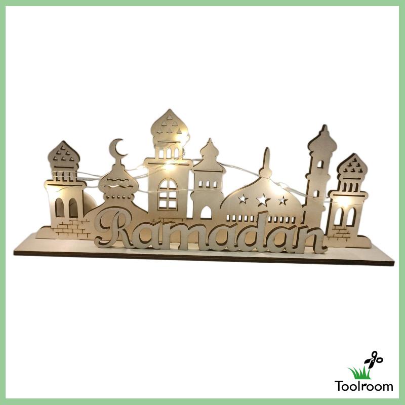 Phụ Kiện Trang Trí Bằng Gỗ Thủ Công Hình Eid Ramadan