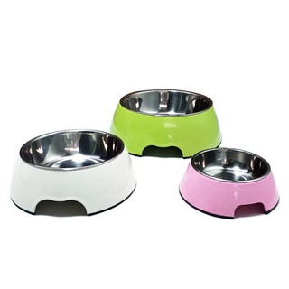 Dog Bowl Dog Basin Anti-Tumble Dog Food Bowl Stainless Steel Dog Rice Bowl Double Layer Golden Retriever Cat Bowl Pet Bowl Dog Dog Rice Bowl gRyR