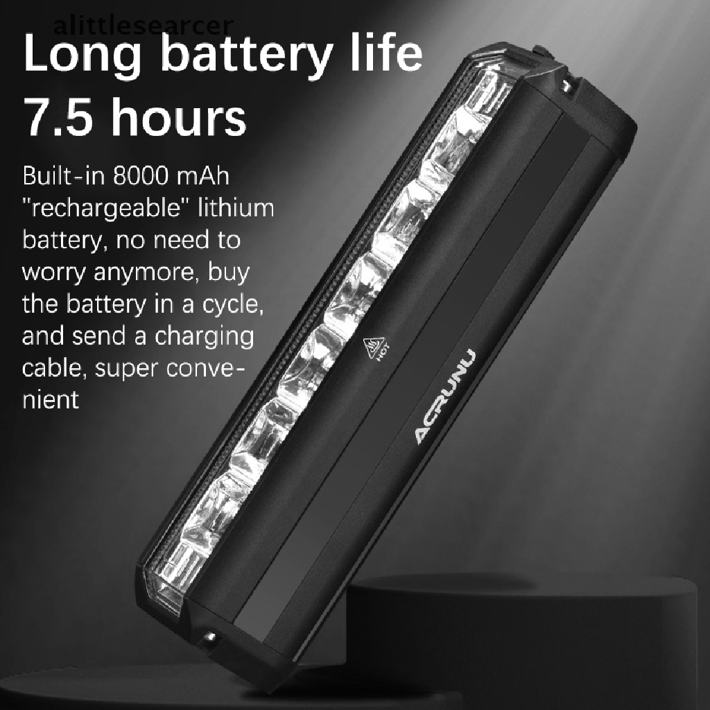 Đèn Pin 8000mAh 2600 Lumen Chống Nước Có Cổng Sạc USB Cho Xe Đạp Leo Núi