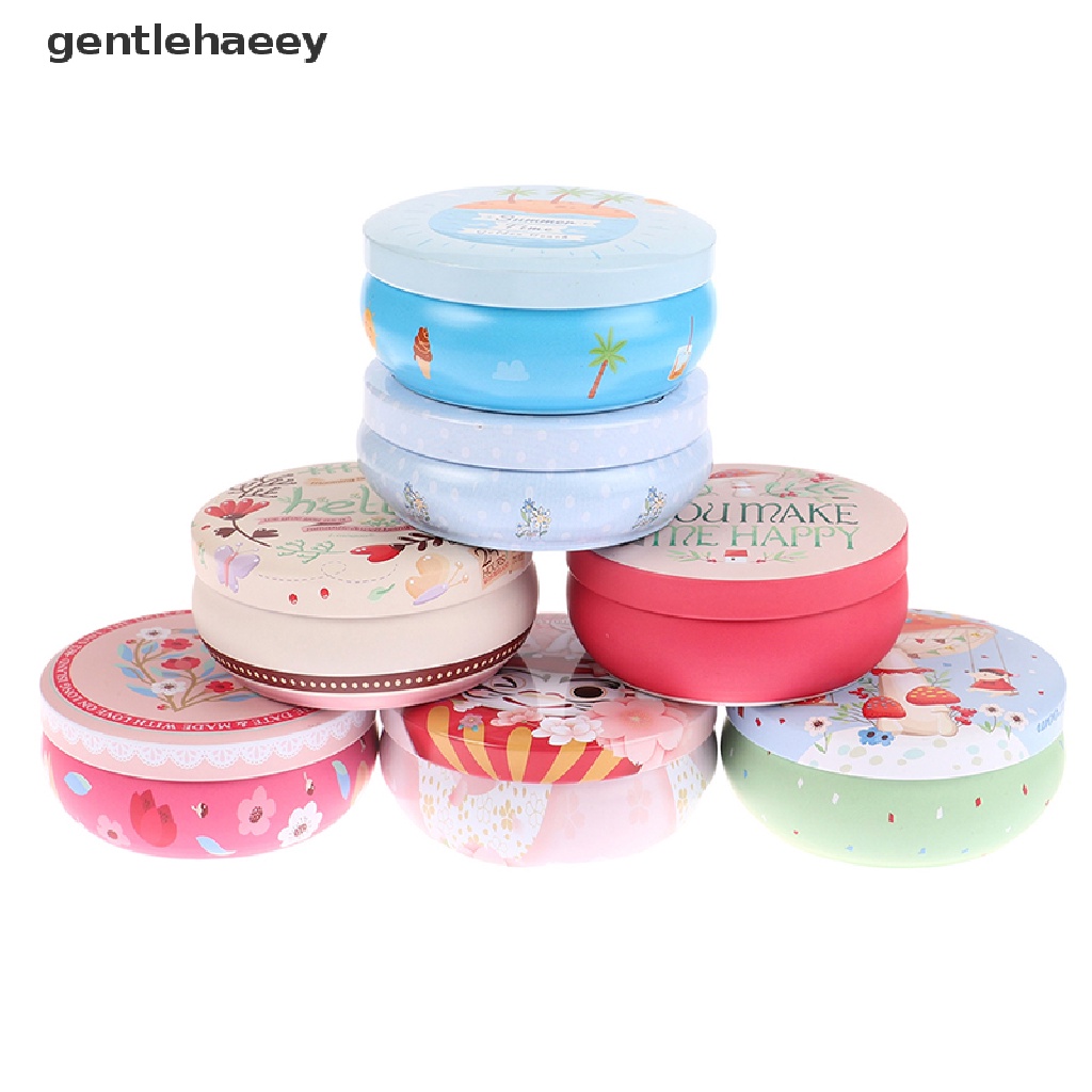 1 Hộp Thiếc Đựng Bánh Macaron / Trang Sức / Kẹo / Đồ Tráng Miệng Hình Tròn Nhỏ Xinh