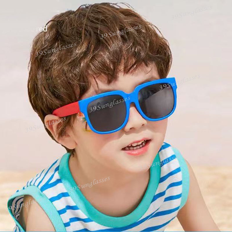 Kính Mát Gọng Vuông Nhiều Màu Sắc Chống Tia UV Phong Cách Hàn Quốc Dễ Thương Dành Cho Bé Trai Và Bé Gái