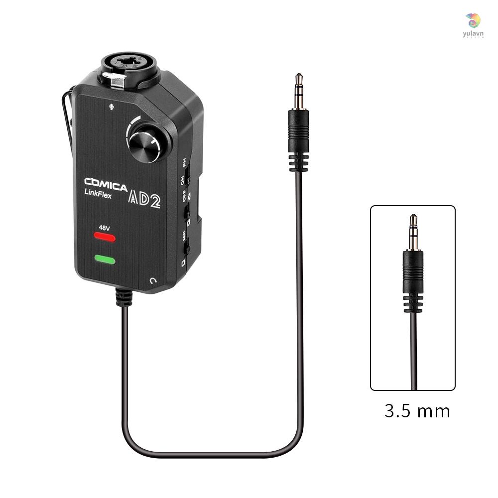 Bộ Chuyển Đổi Khuếch Đại Âm Thanh Micro AD2 XLR / 6.35mm-3.5mm Chuyên Dụng Cho Điện Thoại / Máy Ảnh