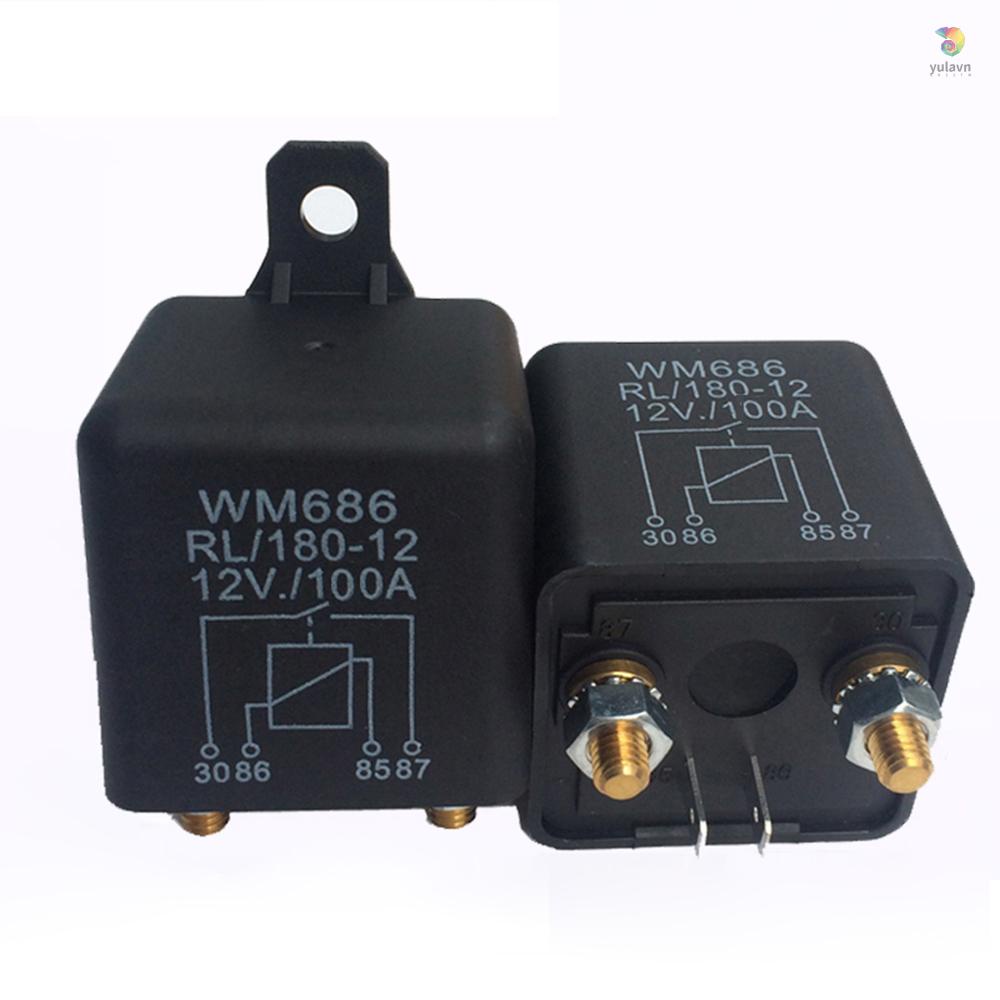 1 Rơ Le Khởi Động 4 Chấu 12VDC 100A AMP 2.4W Cho Xe Hơi Xe Tải