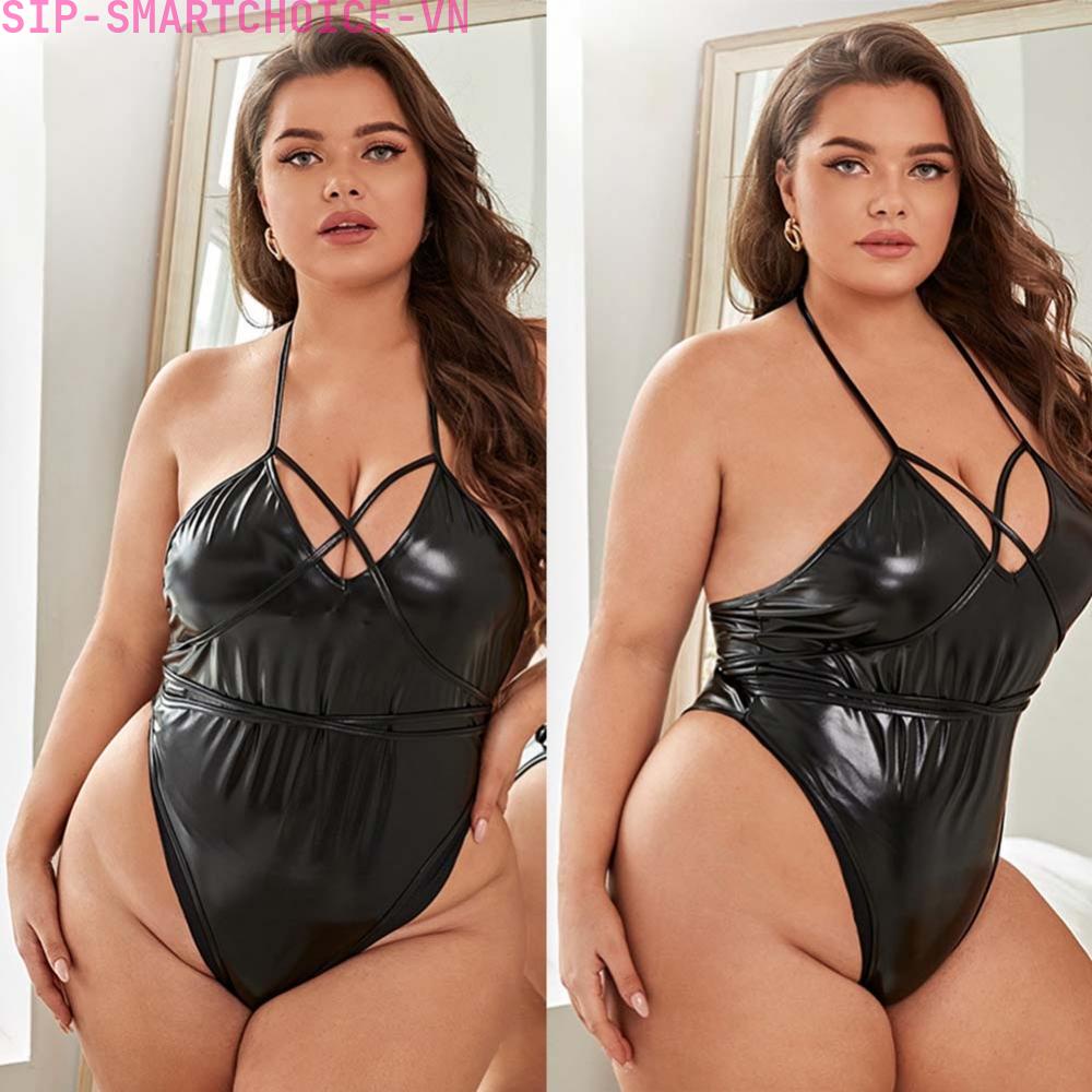 Đầm Ngủ Plus Size Cổ Chữ V Màu Sắc Trơn Quyến Rũ