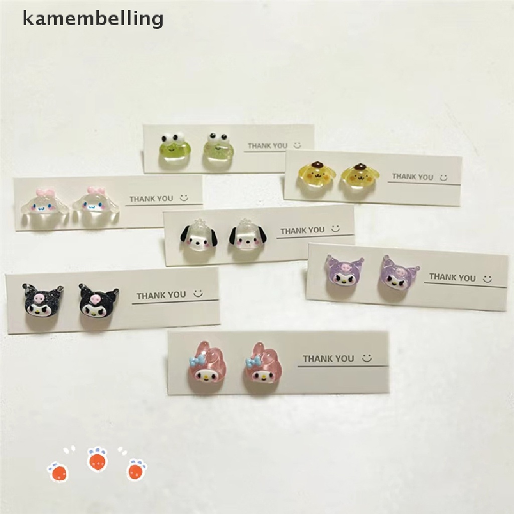 Kamembelling Sanrio Bông Tai Mini Bằng Nhựa Mềm Đáng Yêu Phong Cách Harajuku Cho Nữ EN