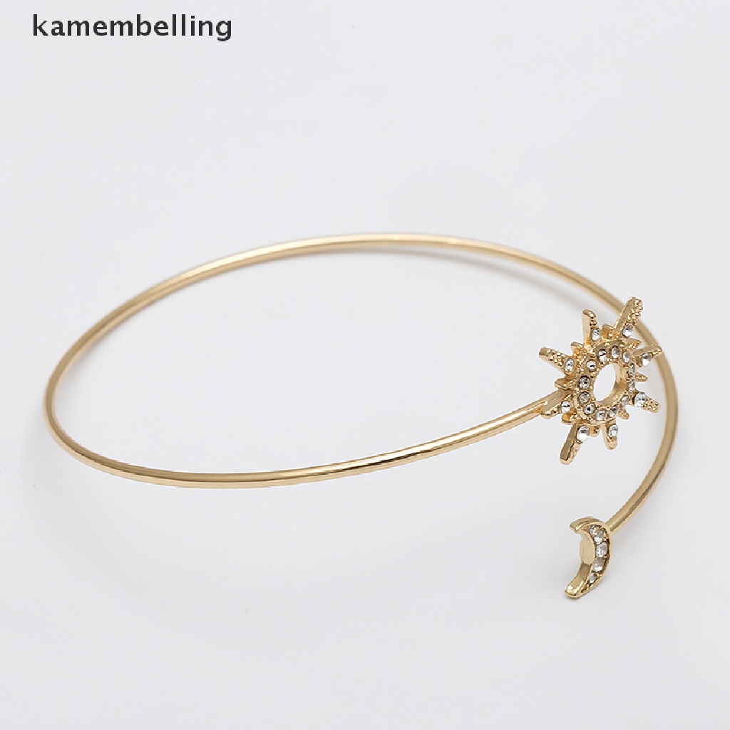 Kamembelling Vòng Đeo Cánh Tay Hình Ngôi Sao Mặt Trăng Đính Đá Zircon Đơn Giản Hợp Thời Trang EN