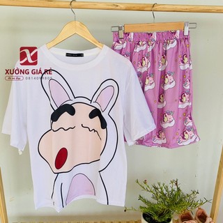SET CARTOON ÁO QUẦN MẪU CU SHIN