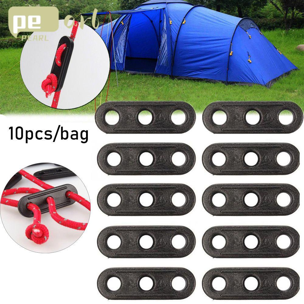 Set 10 Khóa Dây Lều 3 Lỗ Chống Trượt Tiện Dụng