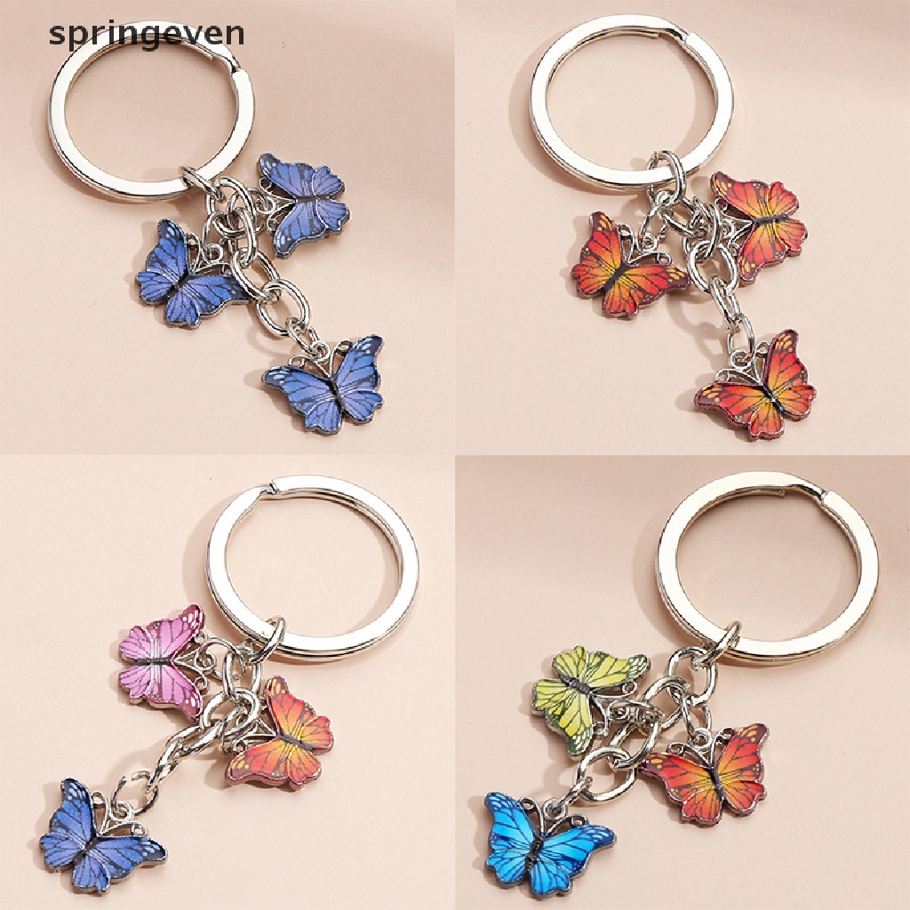 Móc Khóa Hình Bướm Tráng Men Nhiều Màu Mới Cho Nữ