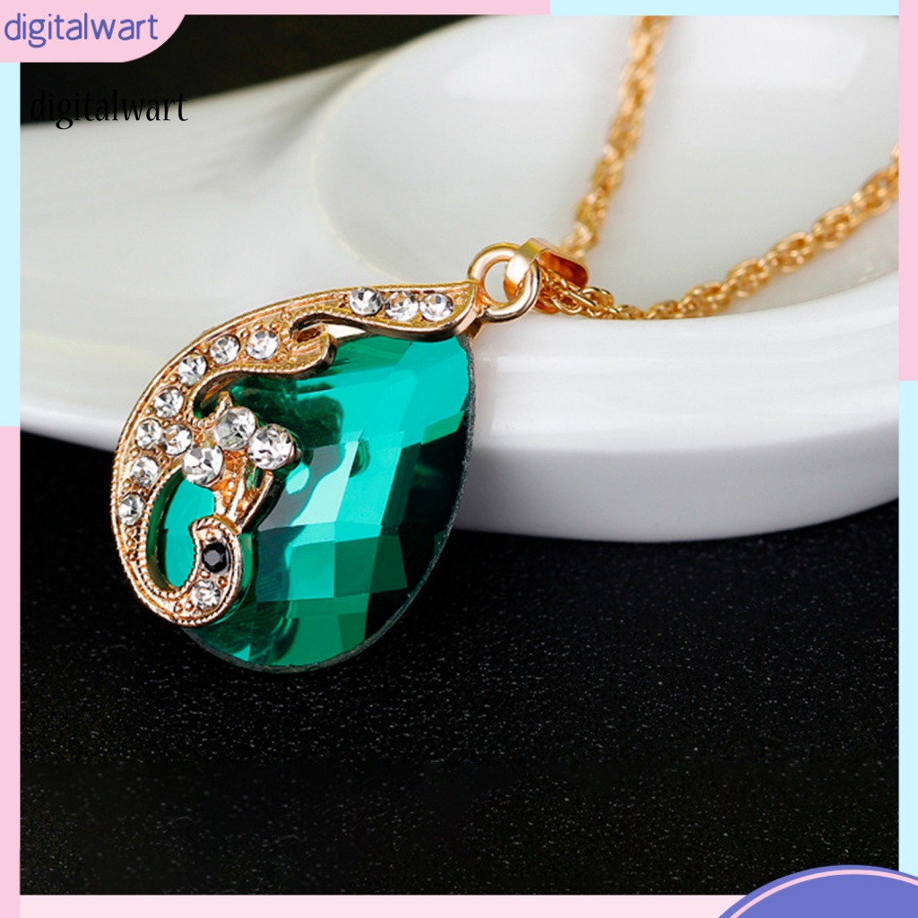 Kỹ Thuật Số| 1 Bộ Trang Sức Hình Con Công Đính Đá Thời Trang Dành Cho Nữ