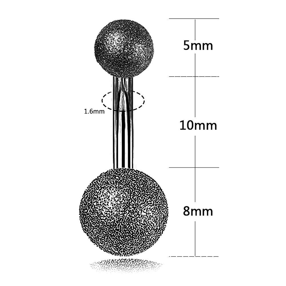 Khuyên Rốn Dạng Thanh Tạ Kép Bằng Thép Không Gỉ Gợi Cảm Cho Nữ