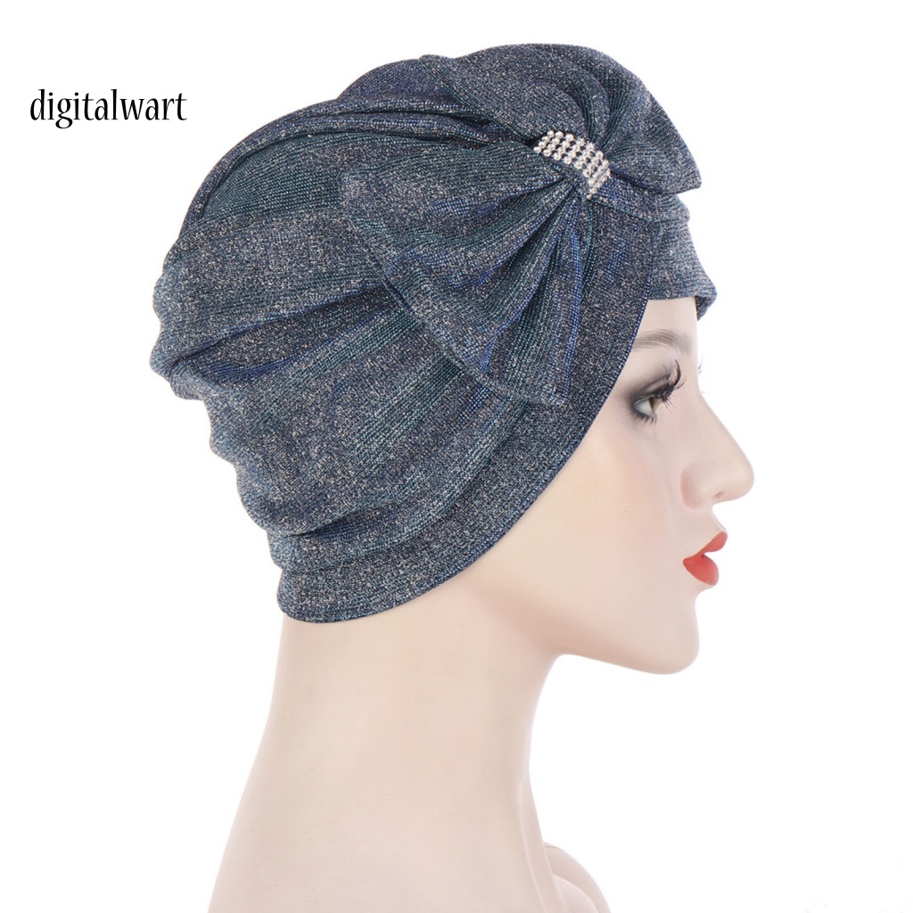 Kỹ Thuật Số| Mũ Turban Thắt Nơ Chéo Màu Sắc Thời Trang Cho Nữ