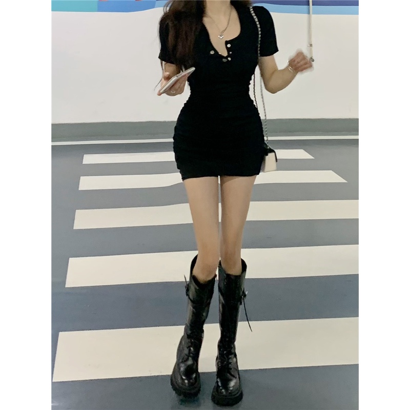 Đầm Nhấn Eo Phong Cách Mới hka072