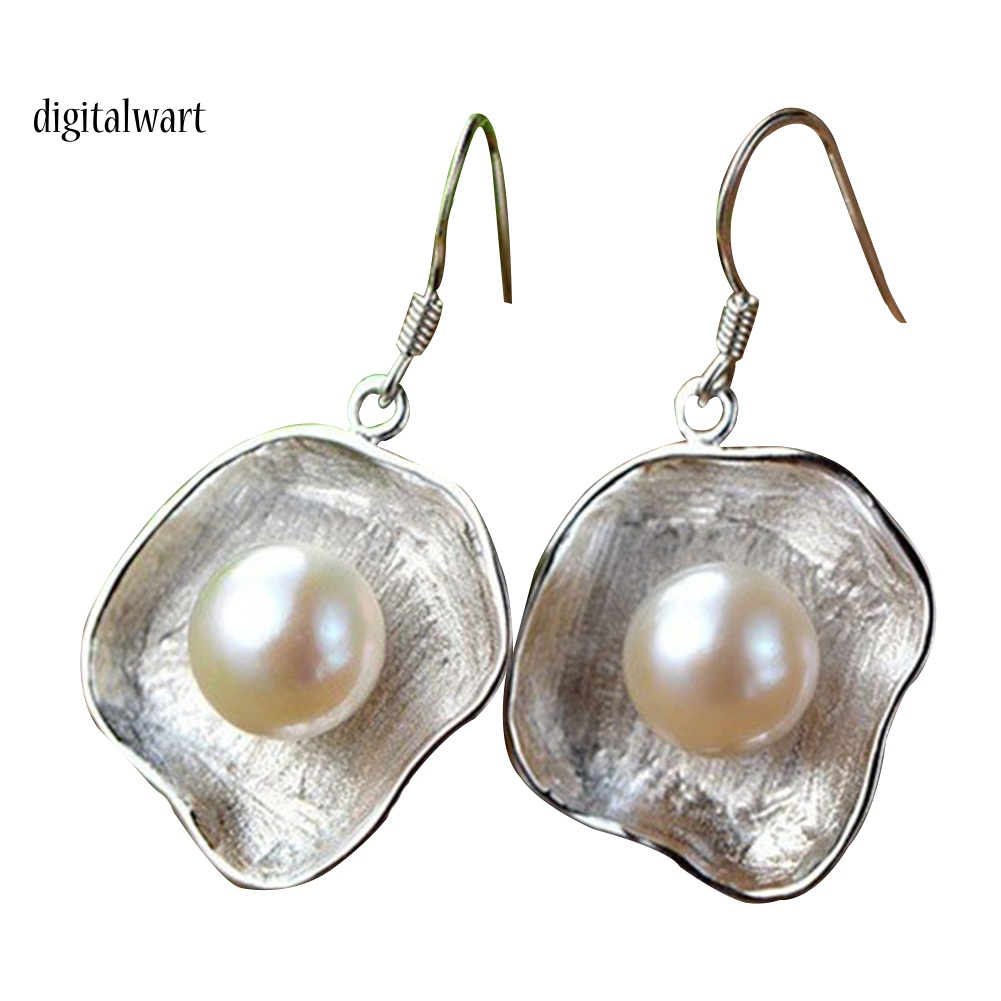 Kỹ Thuật Số| Đôi Khuyên Tai Dài Hình Vỏ Sò Đính Ngọc Trai Thời Trang Cho Nữ