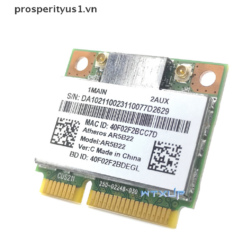 1 [prosperityus1] 1 Thẻ Mạng Không Dây Bluetooth 4.0 R5B22 300M 5G Băng Tần Kép Cho Laptop